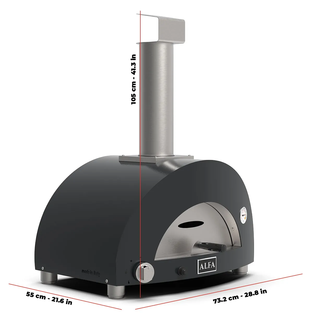 Alfa Forni Moderno  1 Pizza, Gas/Hybrid, grau - Image 2
