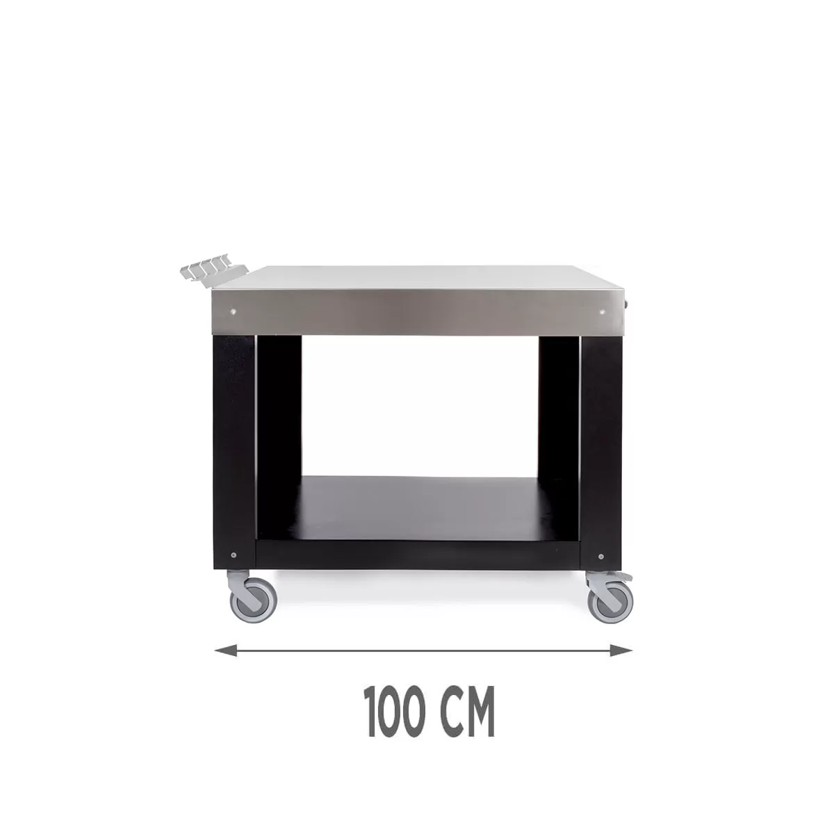 Alfa Forni Edelstahl-Arbeitstisch, 100 cm x 80 cm, Edelstahl Schwarz - Image 5
