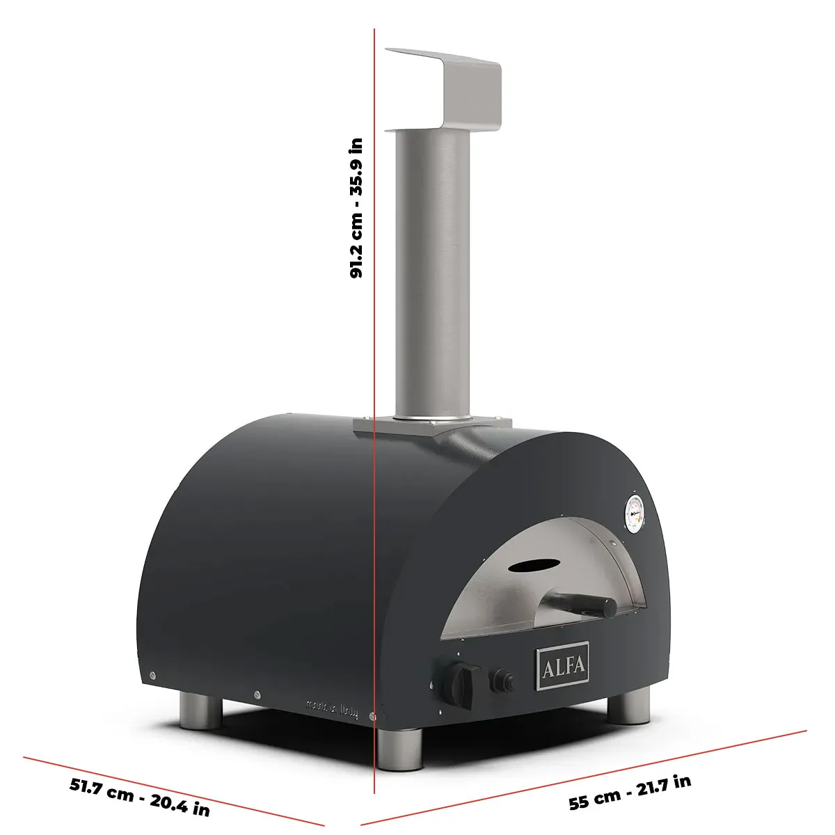 Alfa Forni Moderno 1 Pizza, Holz, Rot - Image 2