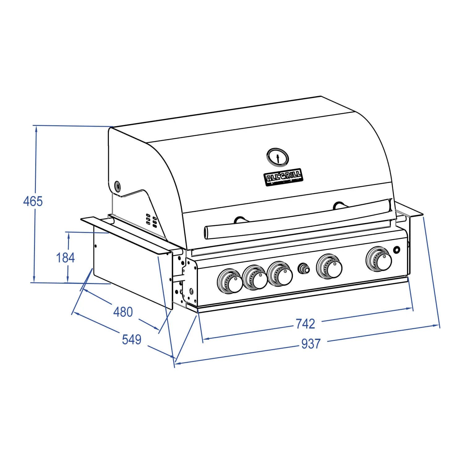 ALL’GRILL Chef L Built-In Schwarz - Image 5