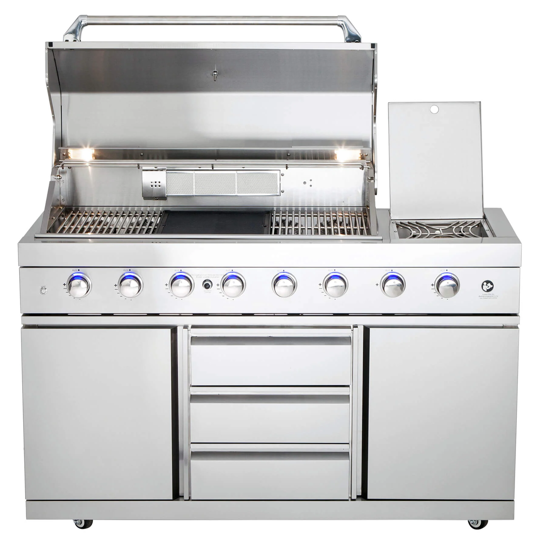 All'Grill Modul Grundgrill mit Seitenbrenner inkl. Airsystem - Image 2