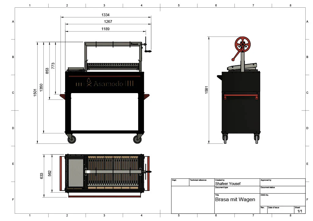 Asamodo Brasa Corten - Argentinischer Asado Holzkohlegrill - Image 8