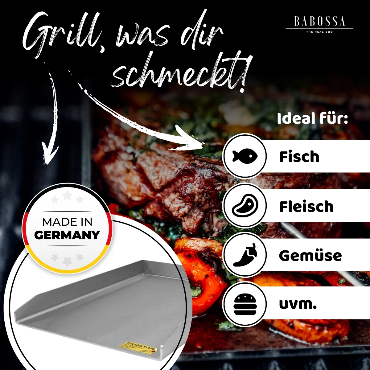 Babossa Plancha für Rösle Blazeflame | 33 x47,6 cm - Image 2