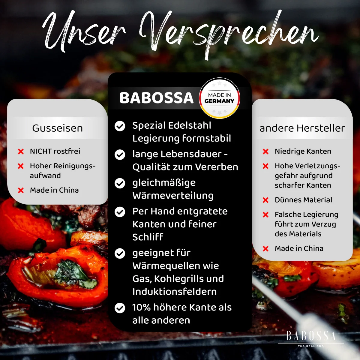Babossa Plancha für Rösle Blazeflame | 33 x47,6 cm - Image 3