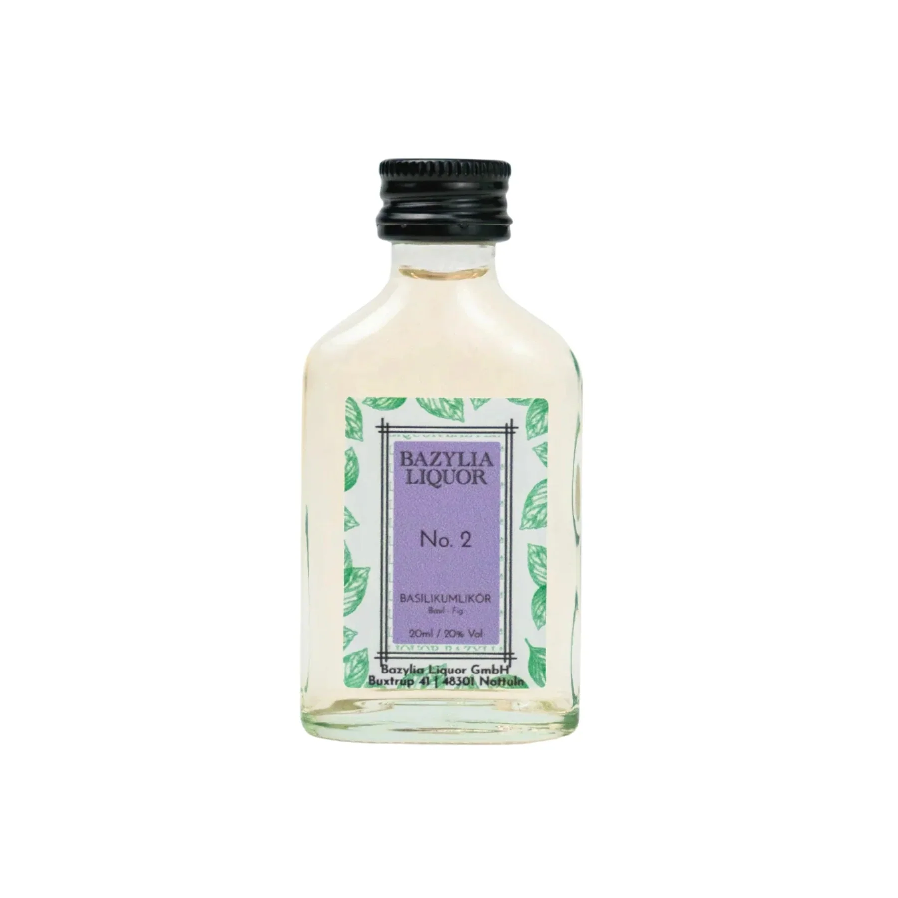 Bazylia Liquor No.2 Basilikumlikör 20 ml, 20 % Vol.