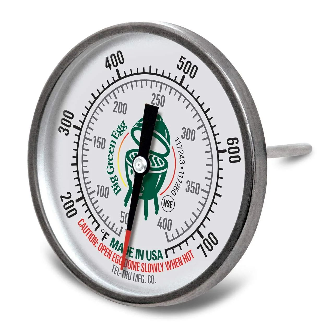 Big Green Egg Tel-Tru Deckelthermometer, Large, XL, 2XL