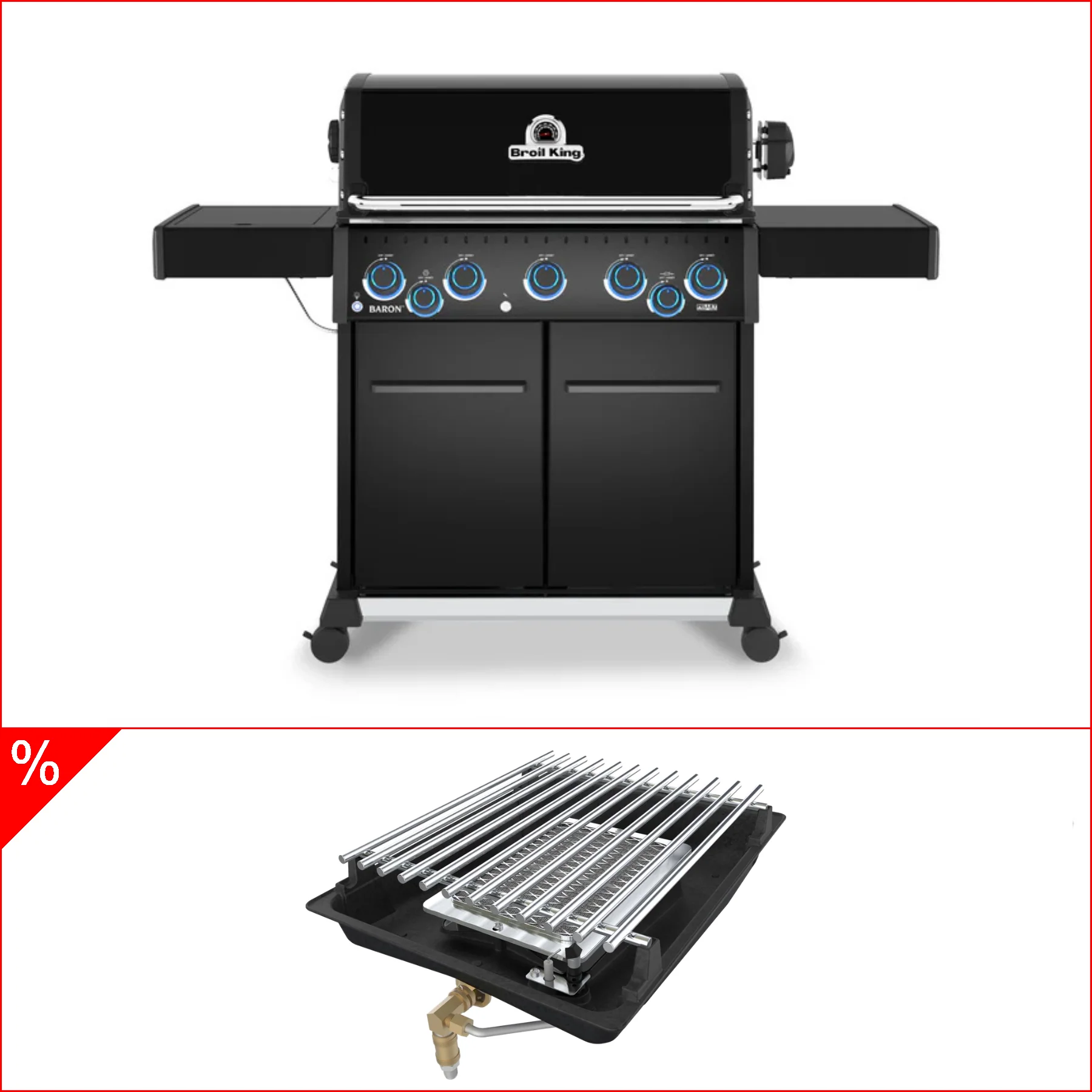 Broil King Baron 590 X Shadow Gasgrill (2026) inkl. DrehspieĂź & Infrarotbrenner