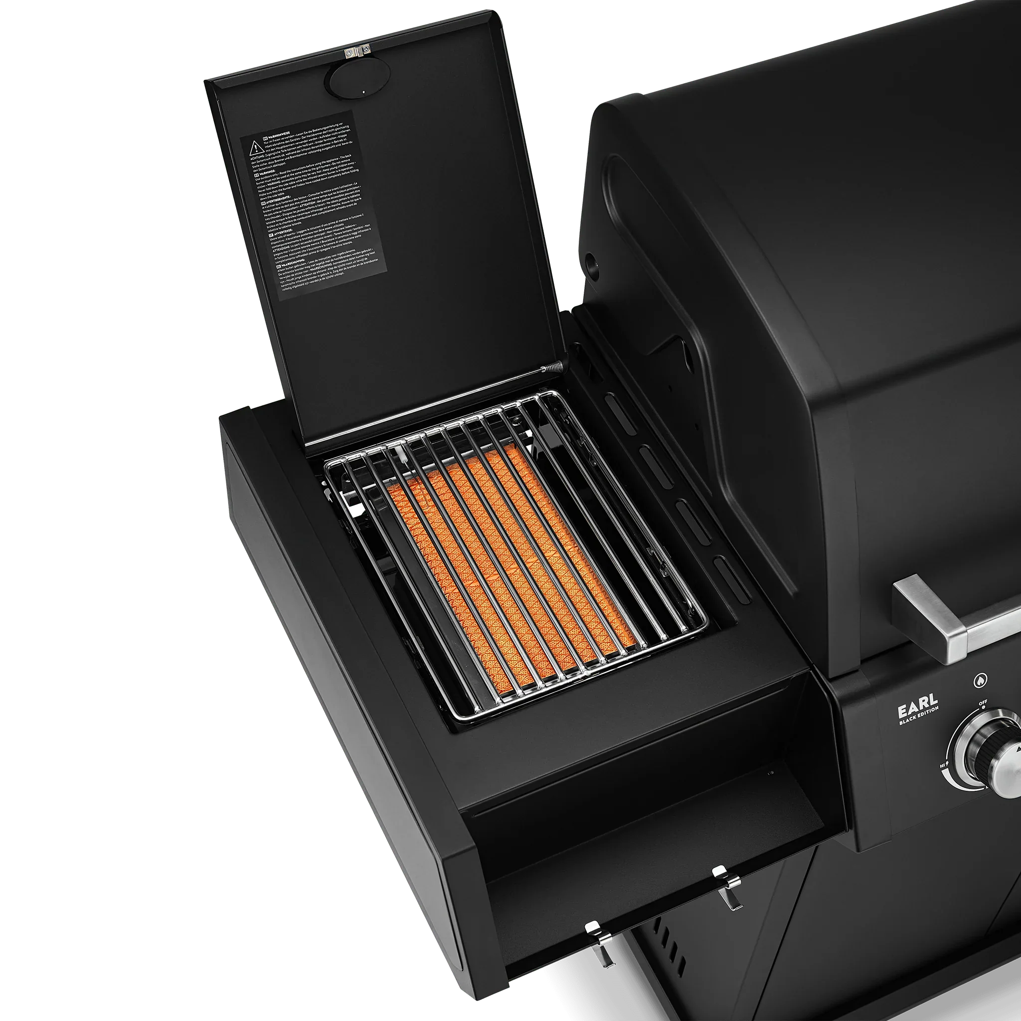 Burnhard EARL Premium-Gasgrill 3-Brenner Black Edition mit Edelstahlrost - Image 5