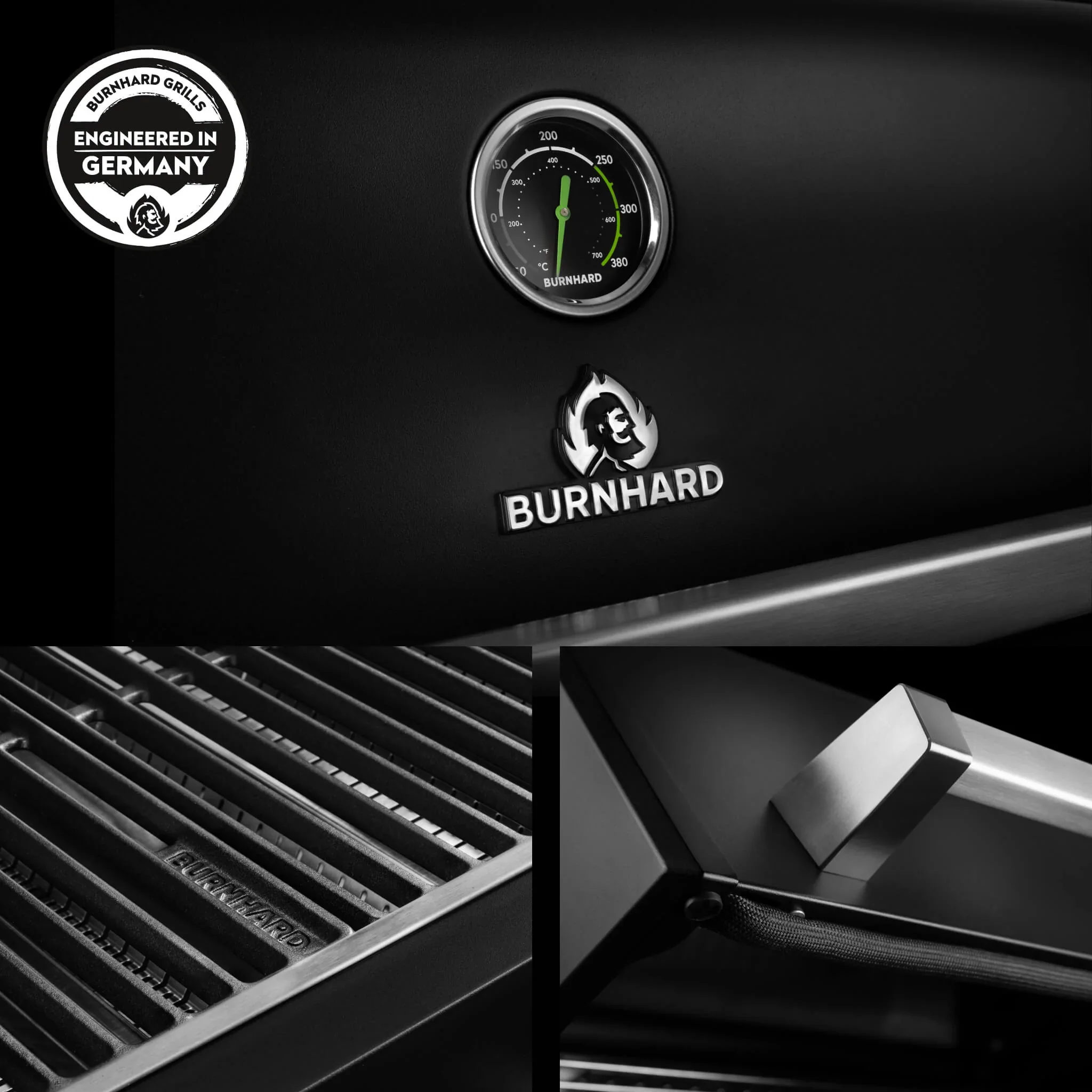 Burnhard FRED Jr. Deluxe Gasgrill Black Edition 2-Brenner mit Gussrost Series 4 - Image 5