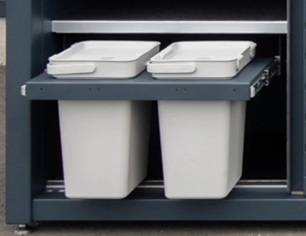 Dukin Outdoorküche Ausziehbare Schublade mit 2x 10L Müllkorb für CookOUT®