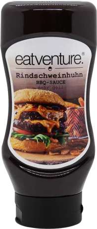 Eatventure BBQ Sauce, Rindschweinhuhn 315ml