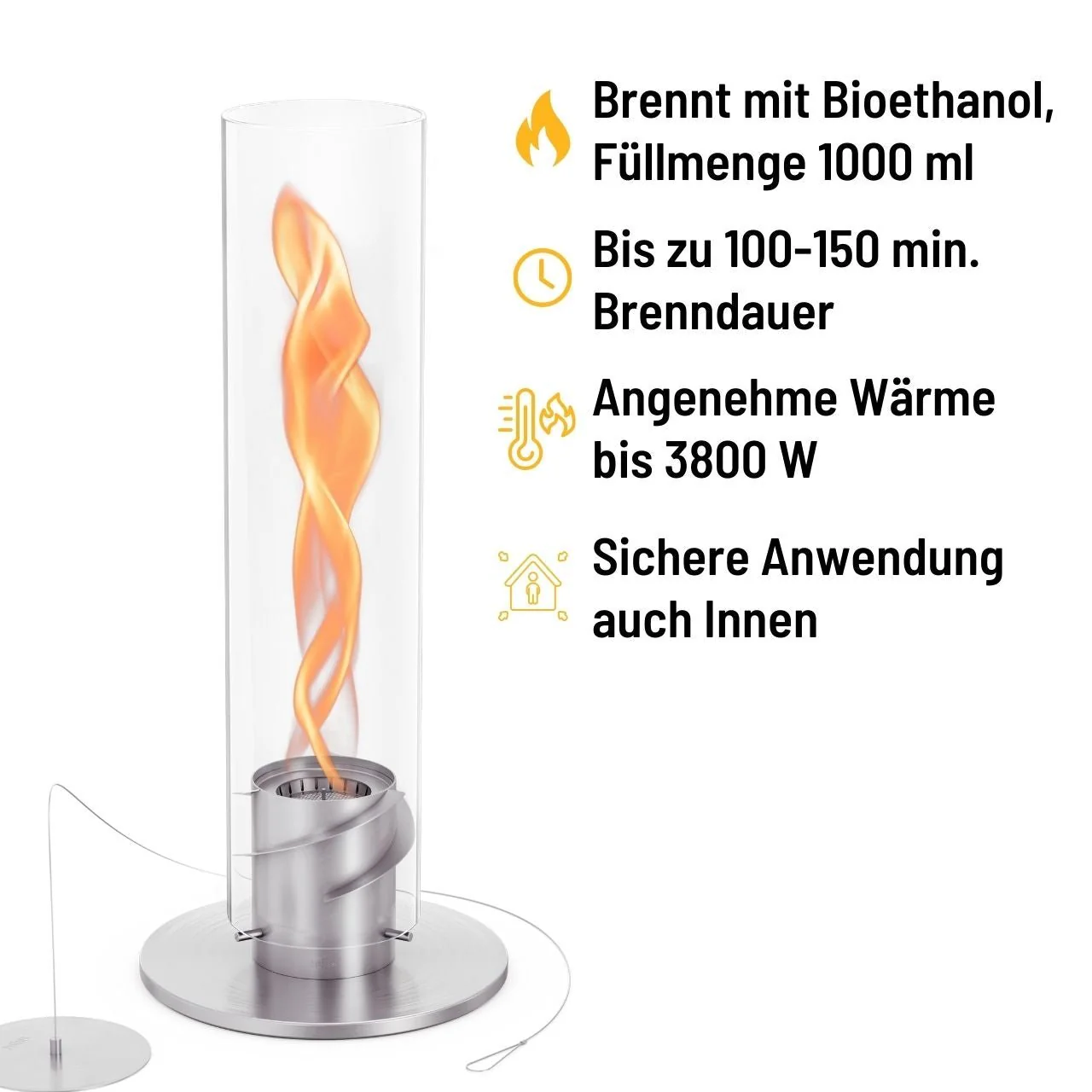 Höfats Spin 1500 Tischfeuer silber - Image 2
