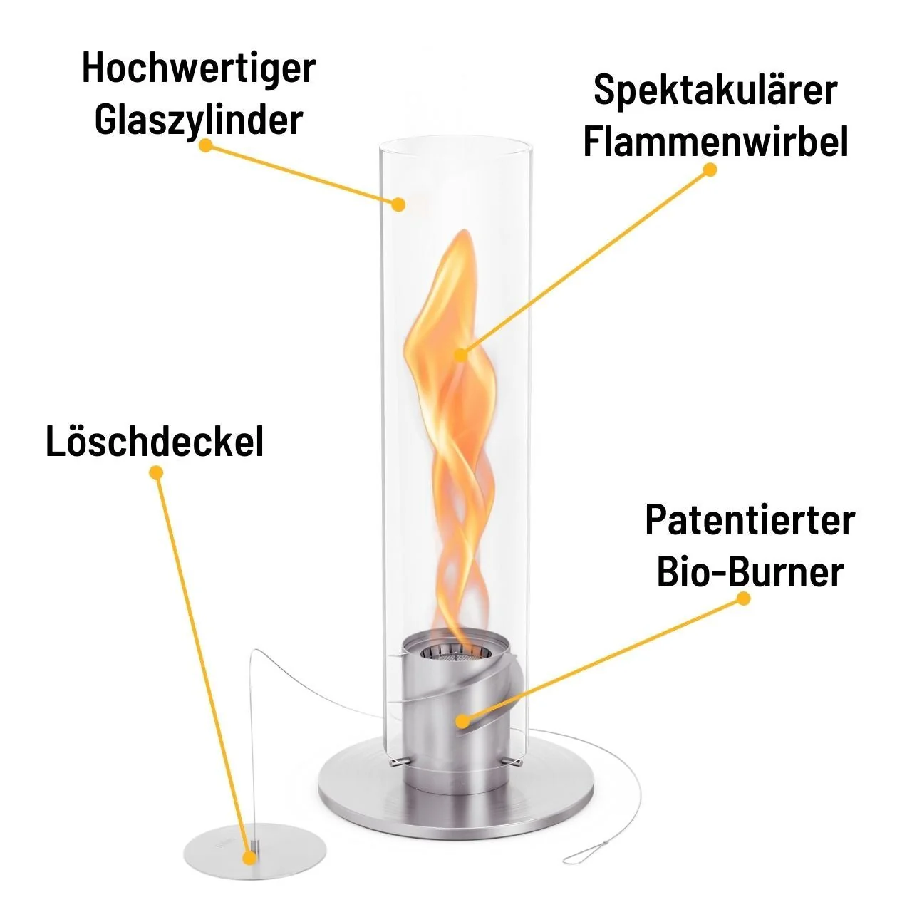 Höfats Spin 900 Tischfeuer silber - Image 3