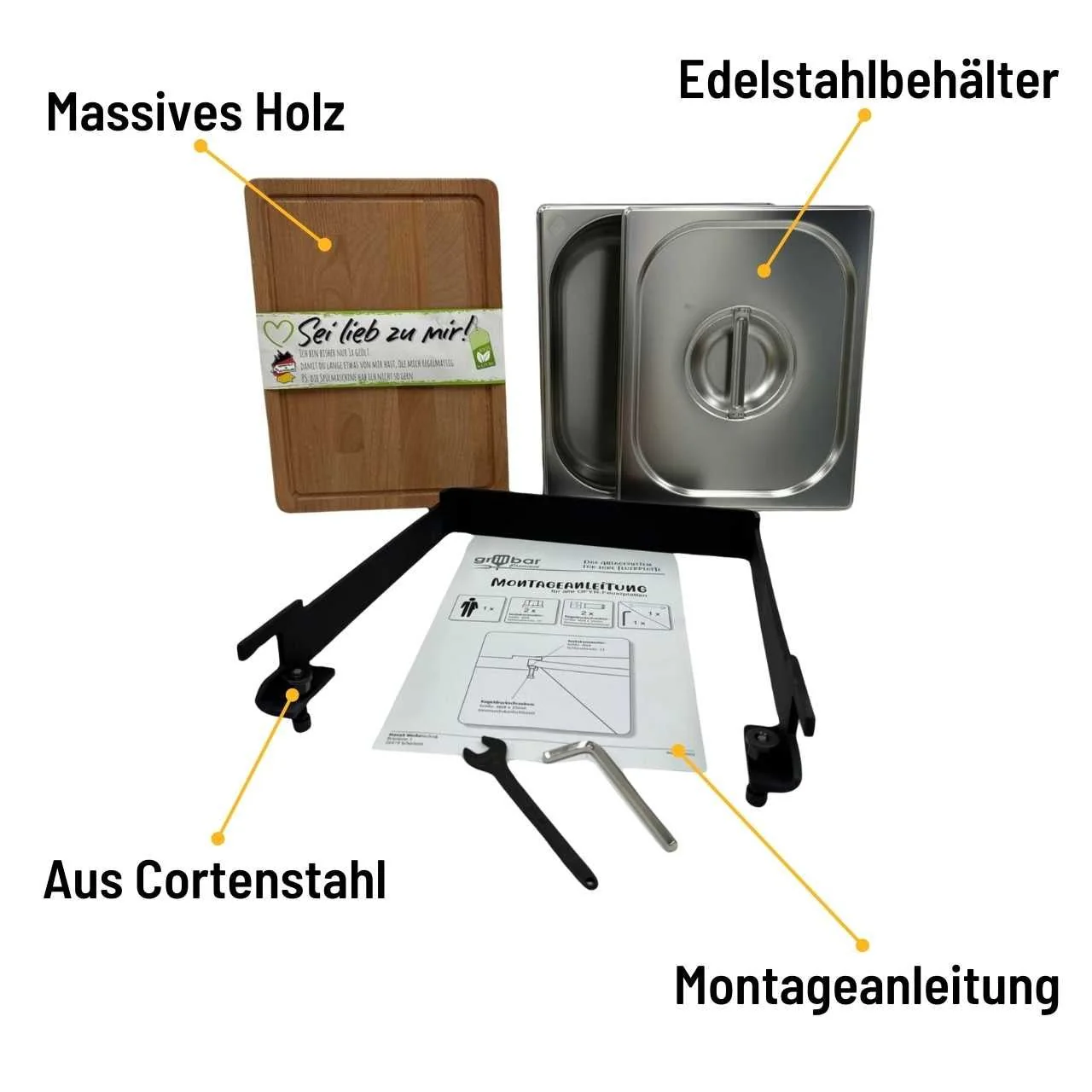 Manax Grillbar Halterung Ofyr Black- Set lackiert - Image 2