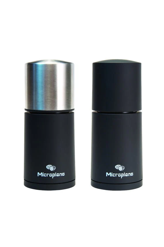 Microplane Gewürzmühle 2in1 Schwarz & Edelstahl