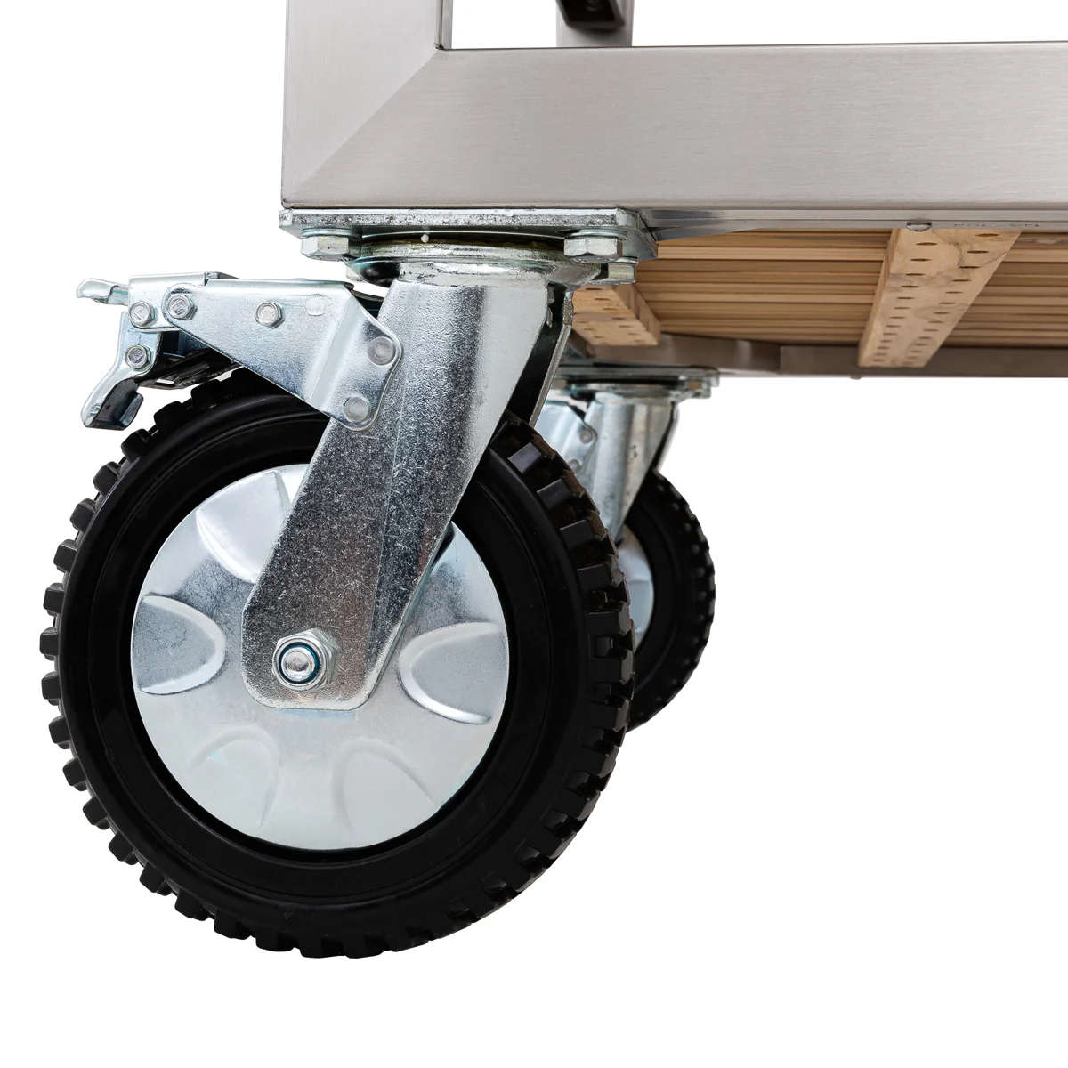 Monolith Buggy aus Edelstahl & Teak, LeChef - Image 11