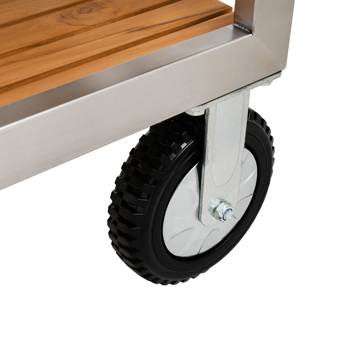 Monolith Buggy aus Edelstahl & Teak, LeChef - Image 12