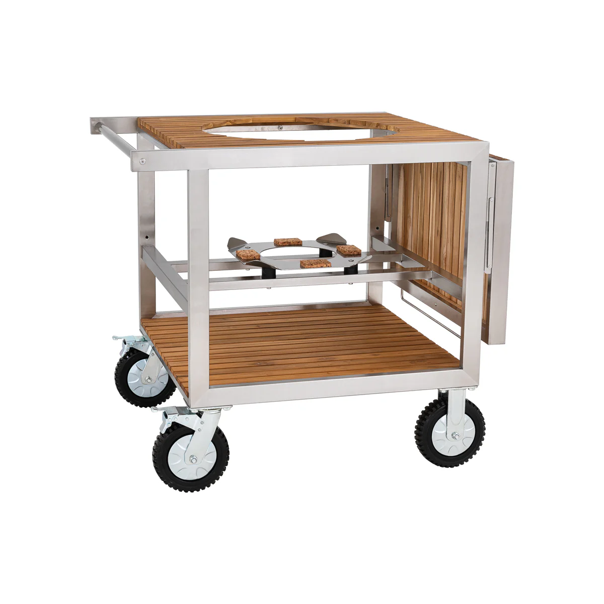 Monolith Buggy aus Edelstahl & Teak, LeChef - Image 13