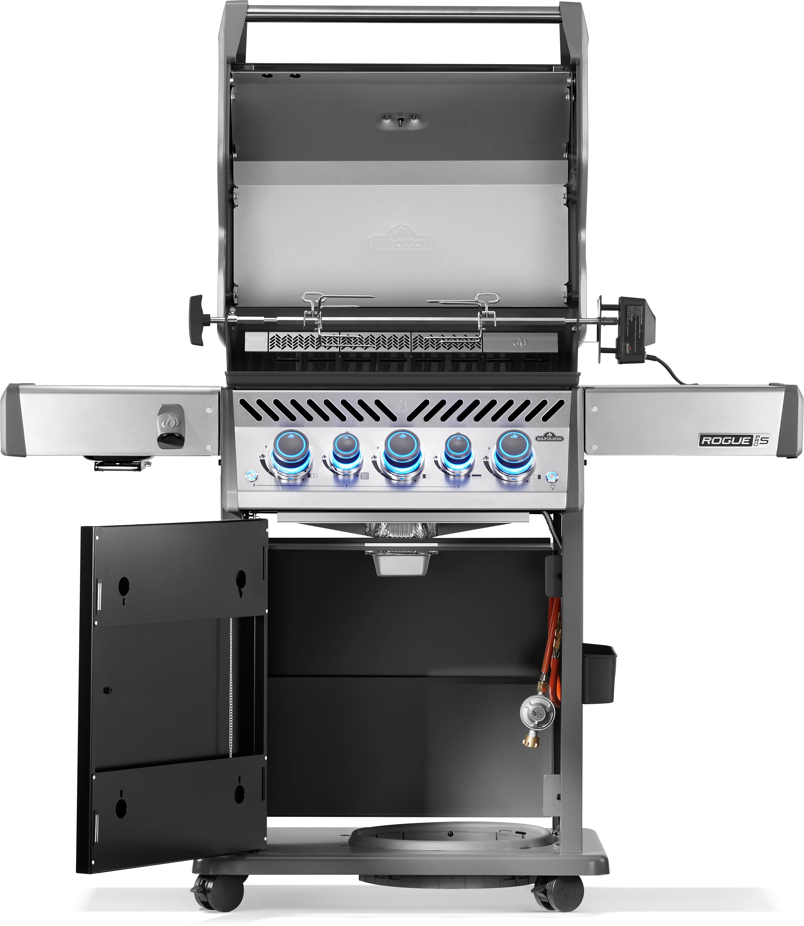 Napoleon Rogue PRO-S 425 mit Gußrosten, Schwarz, inkl. Drehspieß - Image 11