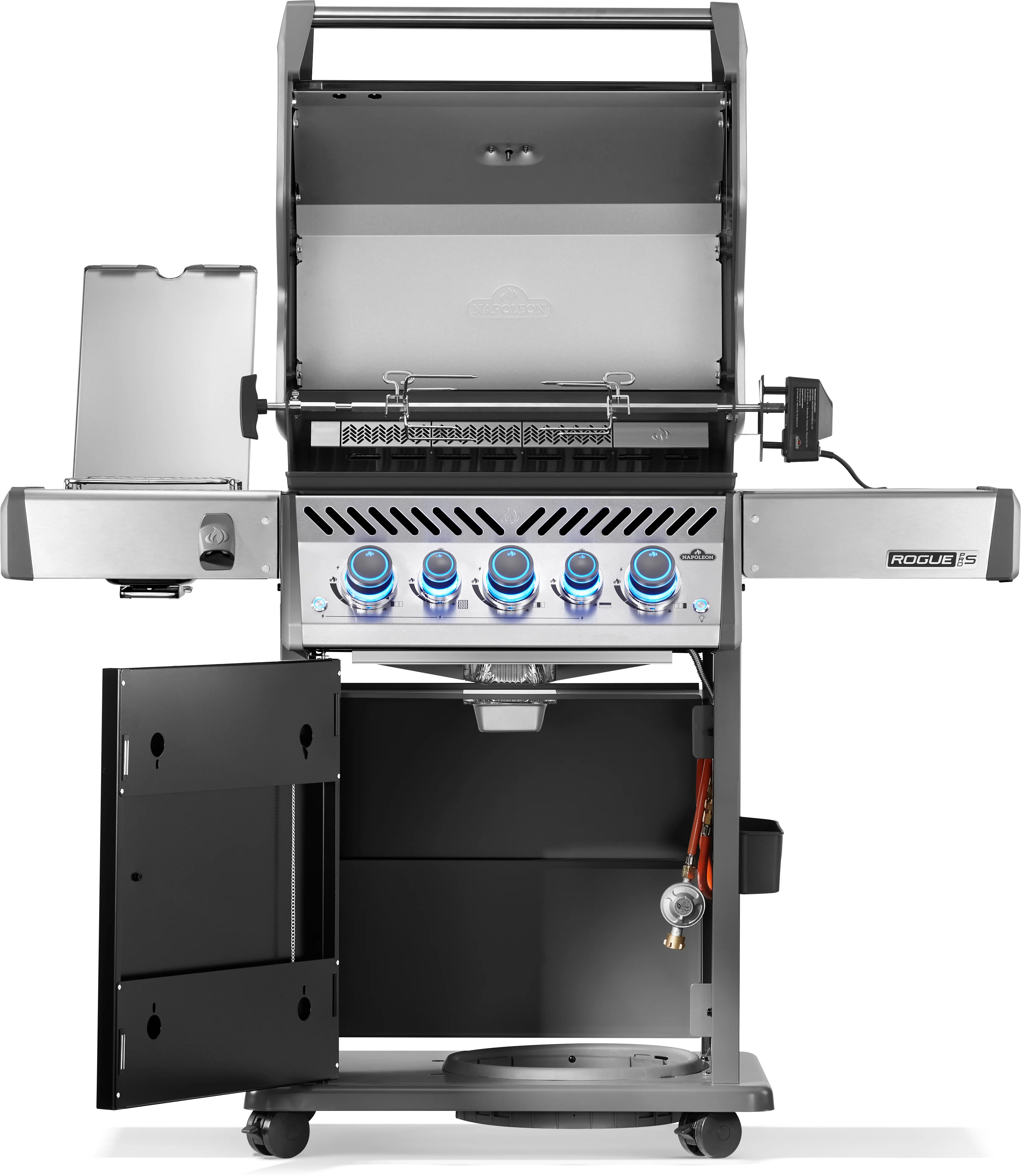 Napoleon Rogue PRO-S 425 mit Gußrosten, Schwarz, inkl. Drehspieß - Image 9