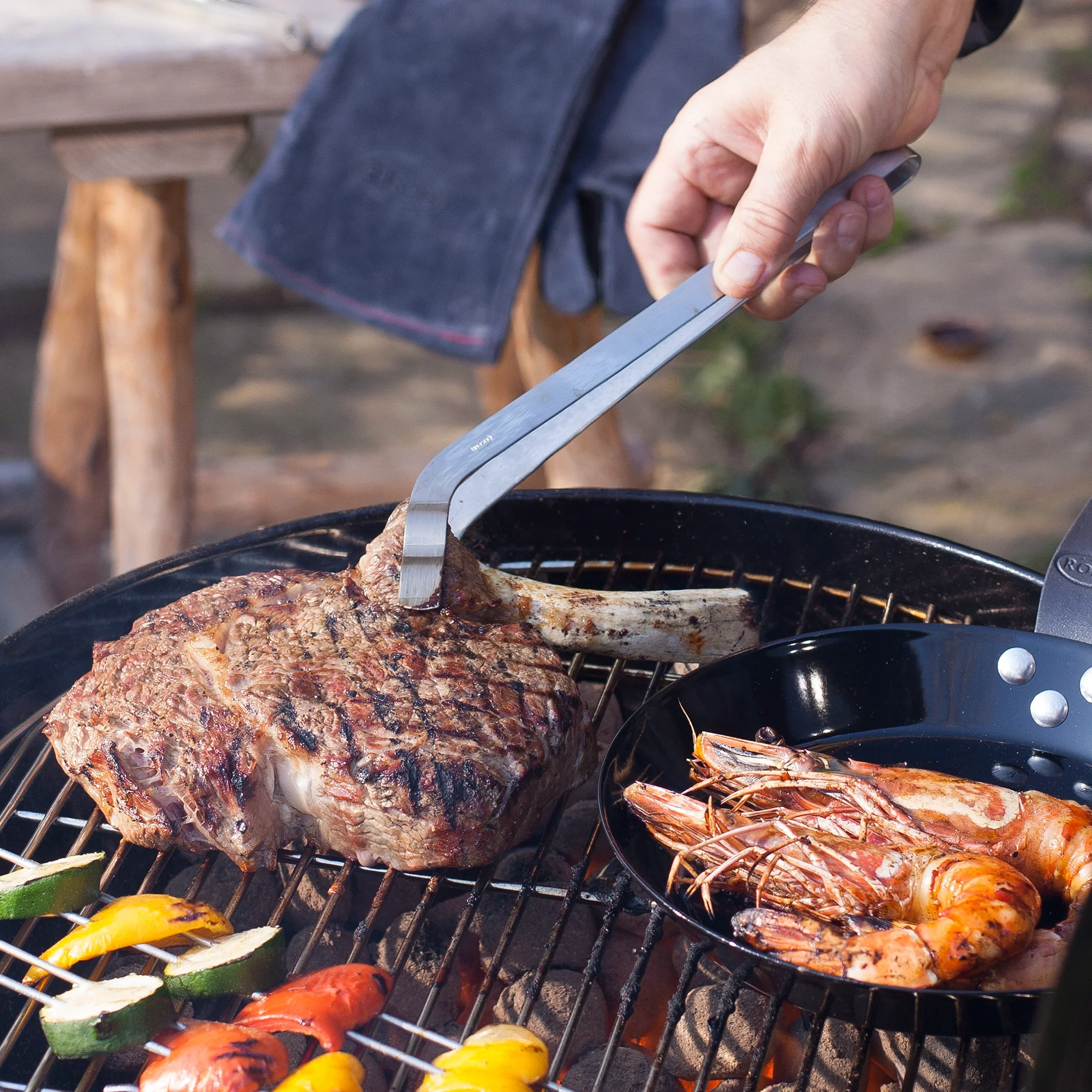 Rösle Grillzange, gebogen - Image 2