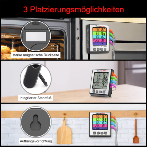 ThermoPro TP17H Kernthermometer, 4 Messfühler - Image 8