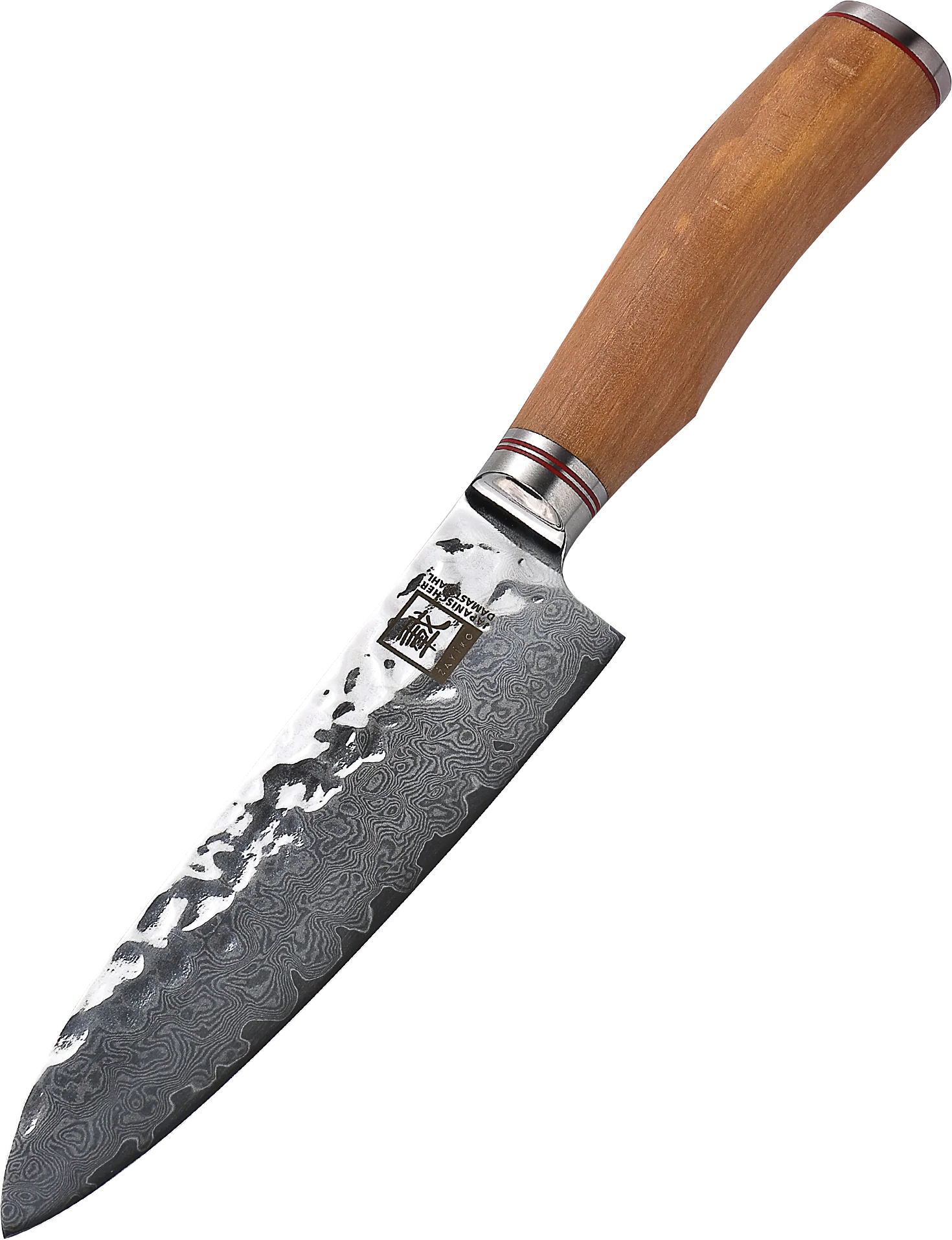 Zayiko Damast Santokumesser, "Olive"-Serie - Image 2